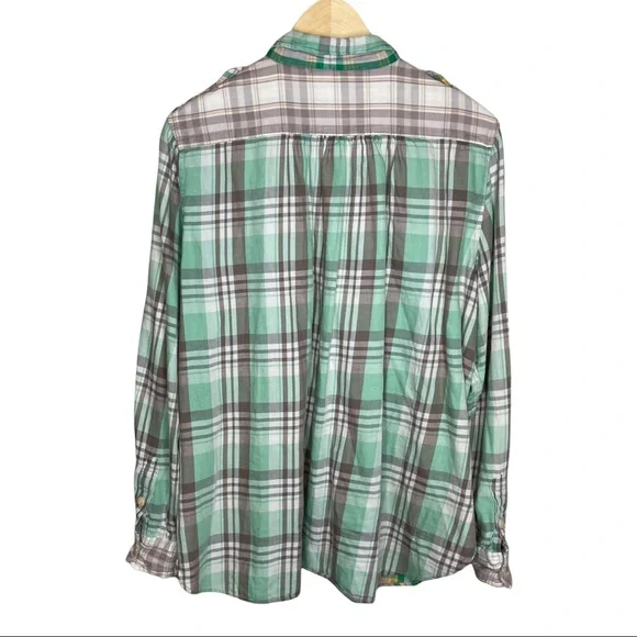 Denim & Supply Ralph Lauren Plaid Cotton Button Up Shirt Size Large Womens - Picture 2 of 7